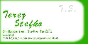 terez stefko business card